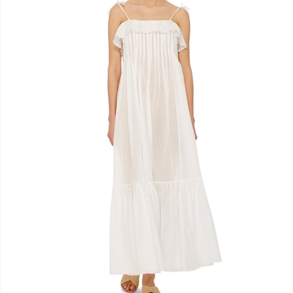 Three Graces London Tuckernuck Tybalt Ruffled Cotton Mousseline Dress